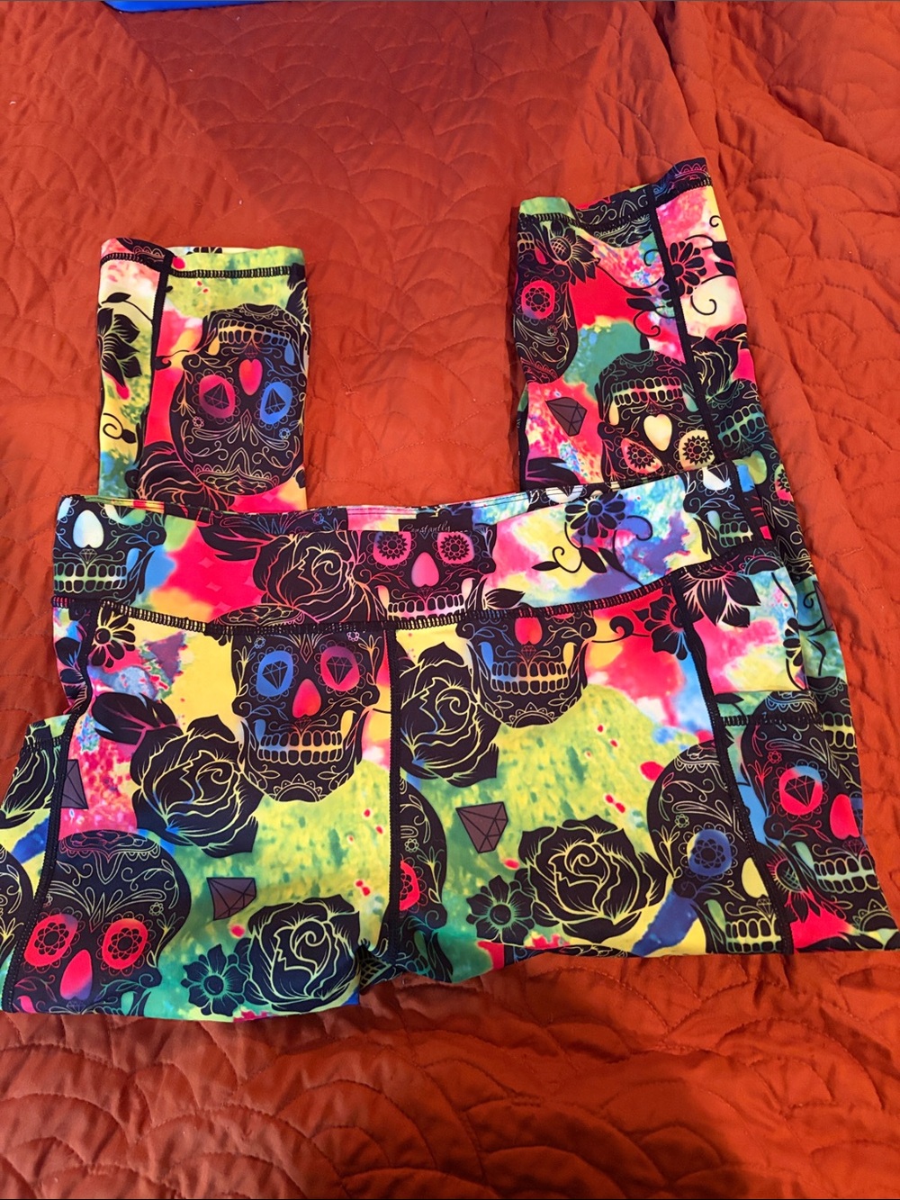 Constantly Varied Gear Multicolor Skull Print Leggings